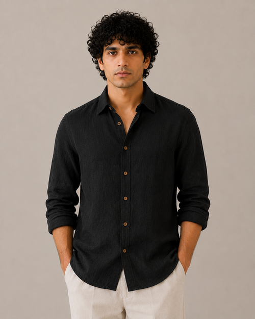 premium men's linen shirt