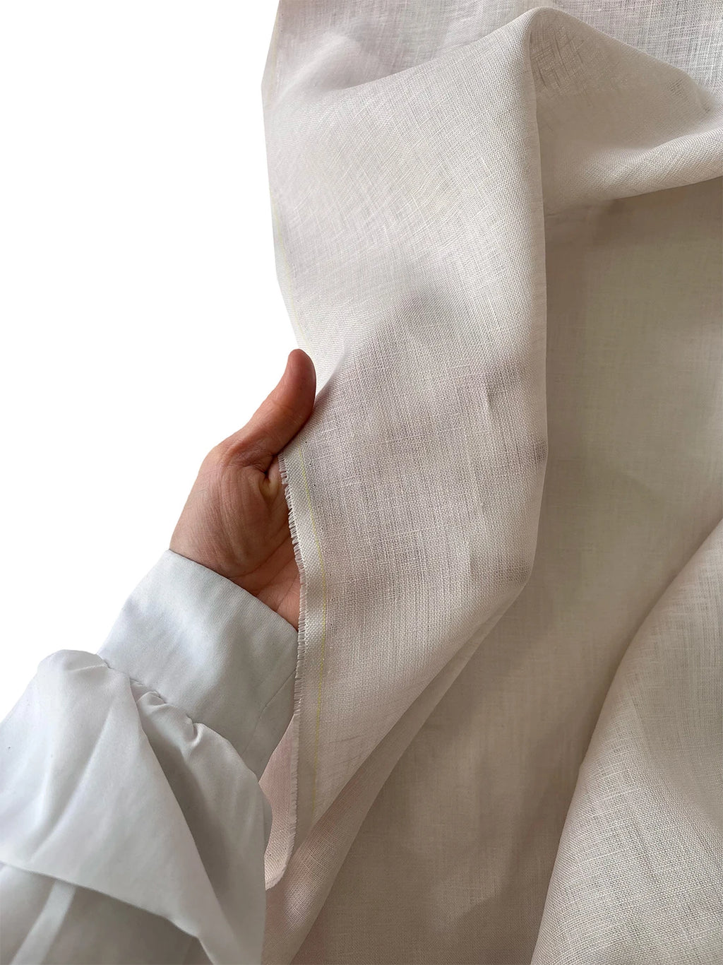 Men's Handwoven Linen White Shirt
